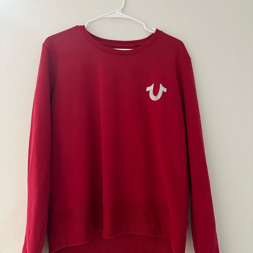 Worn only once true religion red sweater